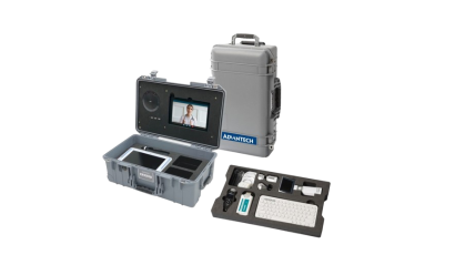 Lightweight, rugged, portable telehealth solution with optional medical devices and telemedicine software